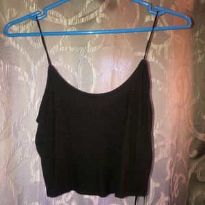 Cute Black Crop Tank Top